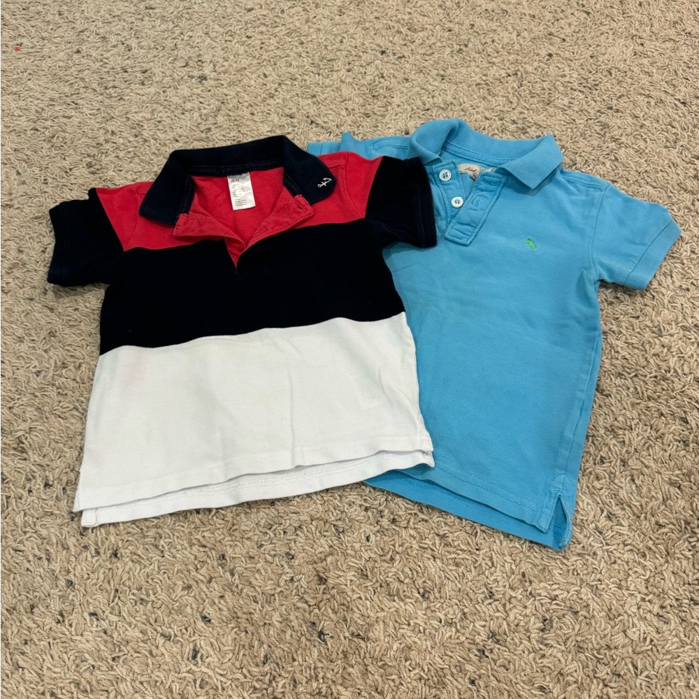 H&M Red and Black Polo Shirts Casual Collection